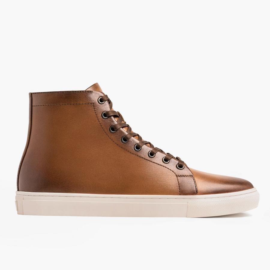 Scarpe Da Ginnastica Thursday Boots Premier High Tops Pelle Uomo Oro | IT216TCE