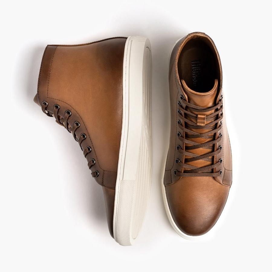 Scarpe Da Ginnastica Thursday Boots Premier High Tops Pelle Uomo Oro | IT216TCE