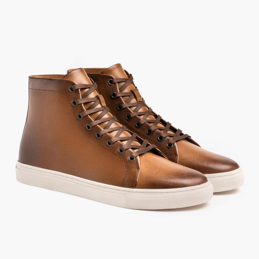 Scarpe Da Ginnastica Thursday Boots Premier High Tops Pelle Uomo Oro | IT216TCE