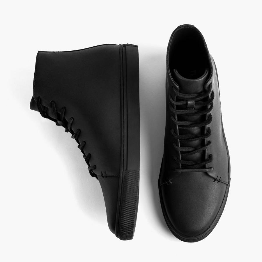 Scarpe Da Ginnastica Thursday Boots Premier High Tops Pelle Classiche Uomo Nere | IT218EBC