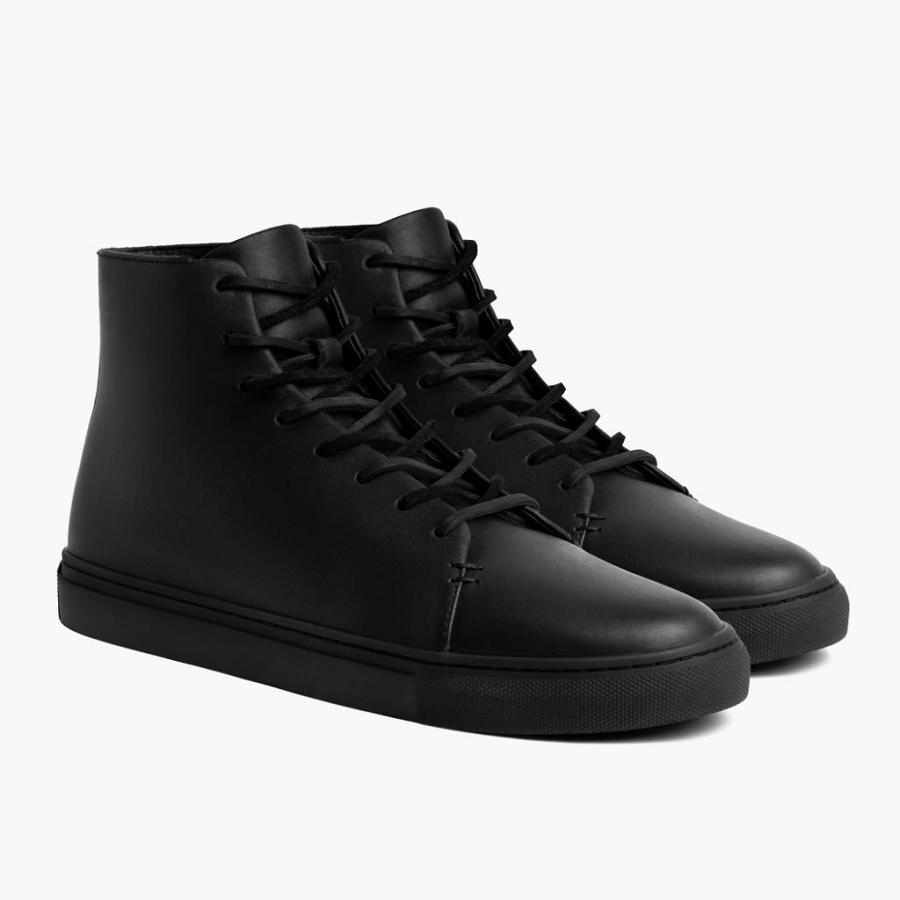 Scarpe Da Ginnastica Thursday Boots Premier High Tops Pelle Classiche Uomo Nere | IT218EBC