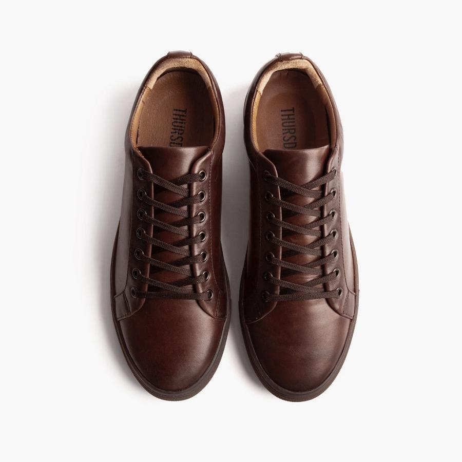 Scarpe Da Ginnastica Thursday Boots Premier Low Tops Pelle Uomo Caffè | IT222NWY