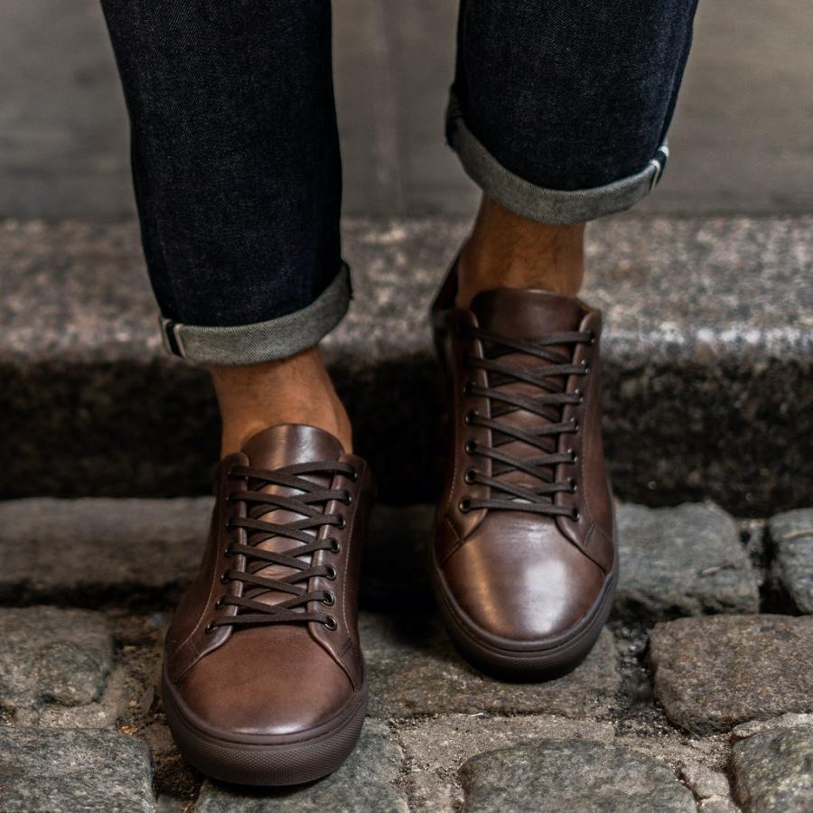 Scarpe Da Ginnastica Thursday Boots Premier Low Tops Pelle Uomo Caffè | IT222NWY