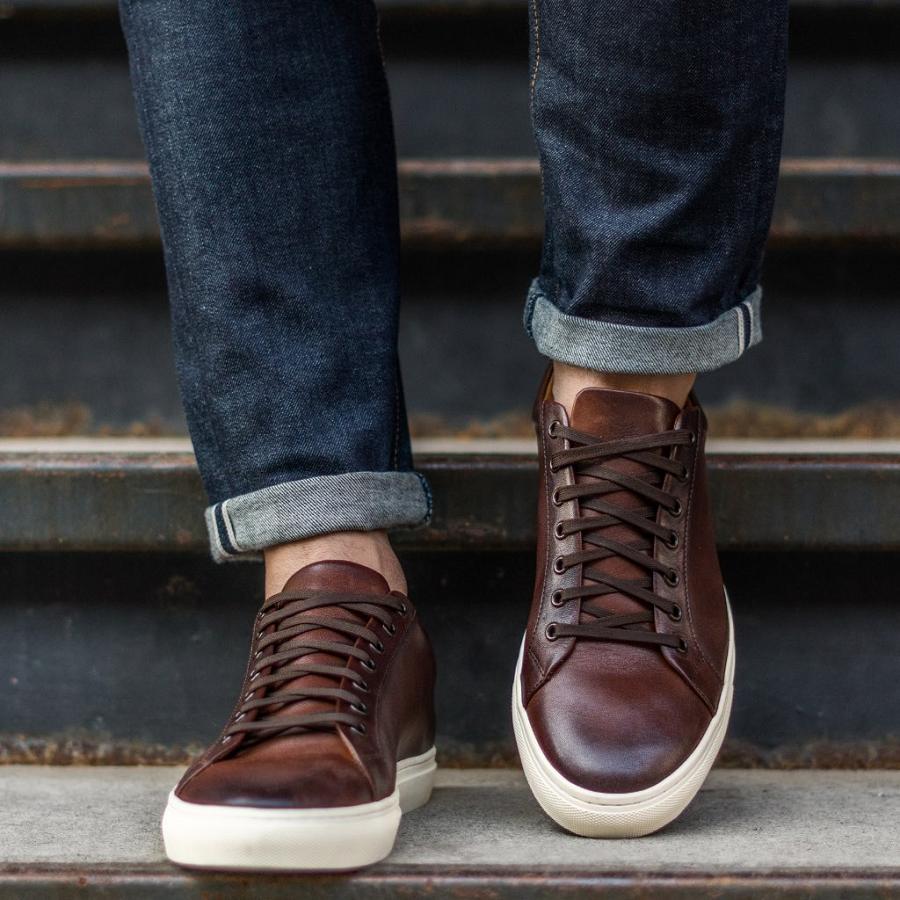 Scarpe Da Ginnastica Thursday Boots Premier Low Tops Pelle Rugged & Resilient Uomo Caffè | IT226XYU