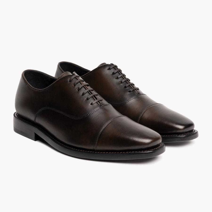 Scarpe da Sera Thursday Boots Executive Pelle Classiche Uomo Caffè | IT248NWY