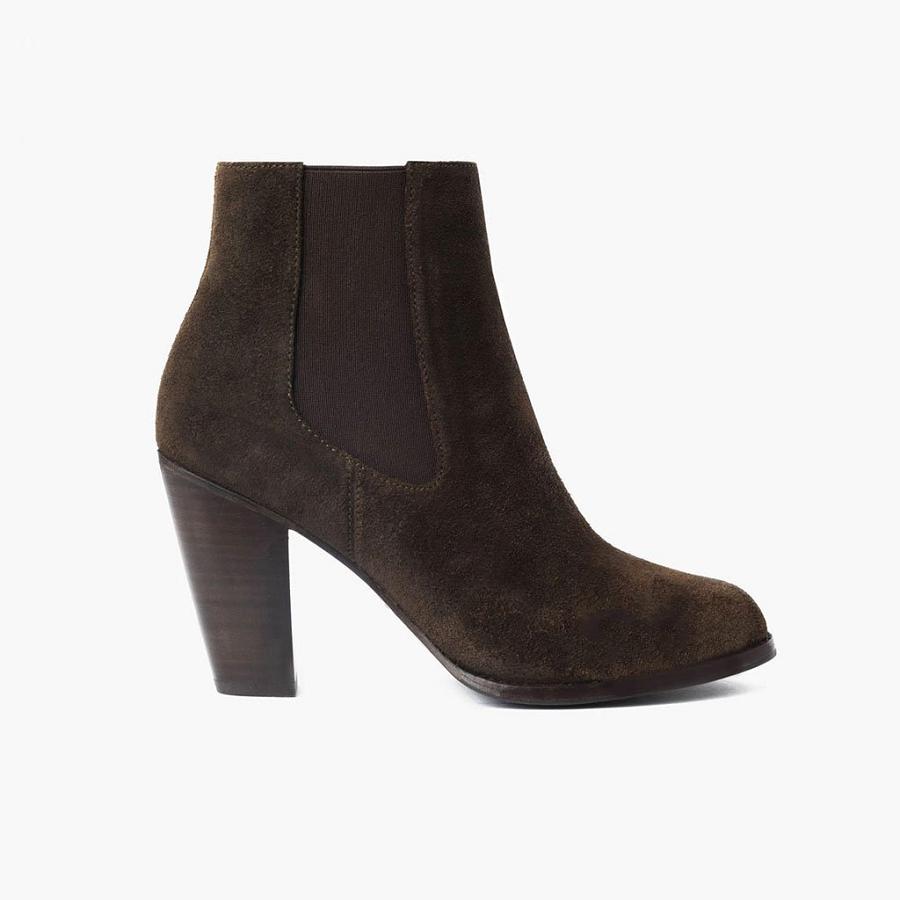 Stivaletti Chelsea Thursday Boots Avenue Scamosciate Donna Verde Oliva | IT184AHK