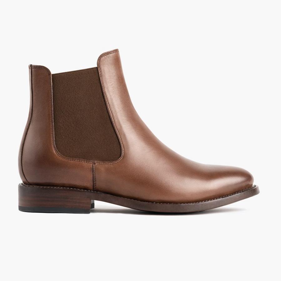 Stivaletti Chelsea Thursday Boots Cavalier Pelle Uomo Marroni | IT19ZUT