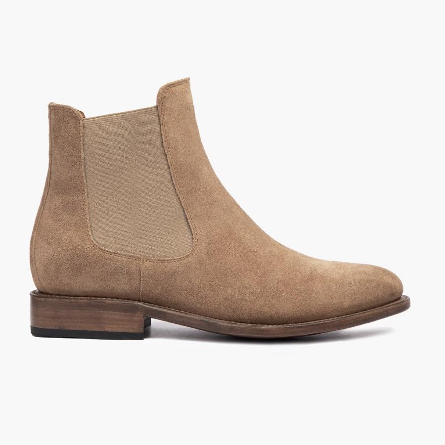 Stivaletti Chelsea Thursday Boots Cavalier Scamosciate Uomo Khaki | IT21KOR