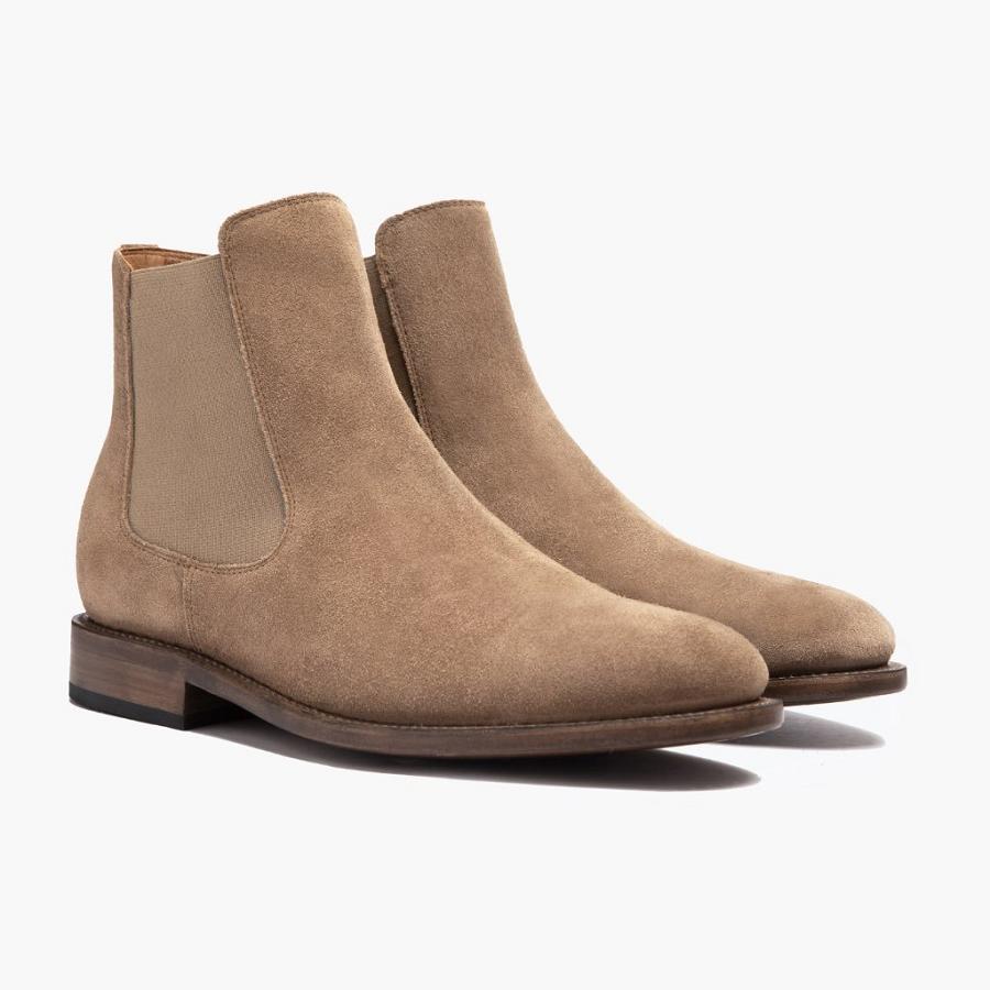 Stivaletti Chelsea Thursday Boots Cavalier Scamosciate Uomo Khaki | IT21KOR