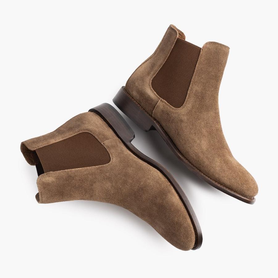 Stivaletti Chelsea Thursday Boots Cavalier Scamosciate Uomo Marroni | IT23HAP