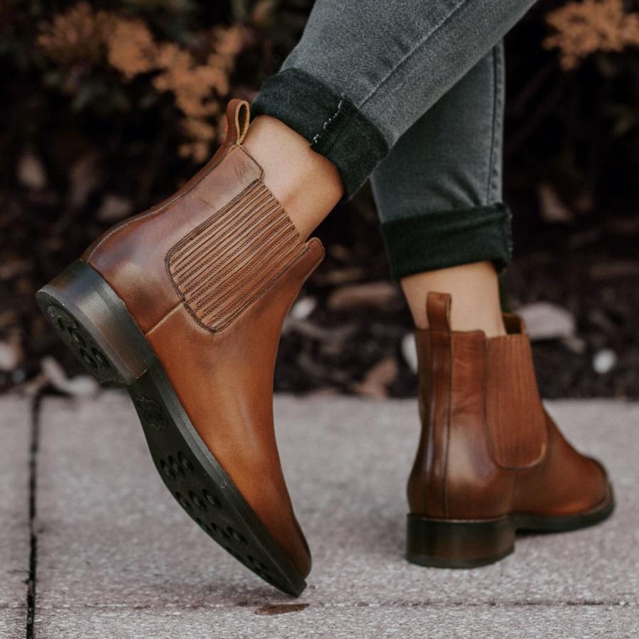 Stivaletti Chelsea Thursday Boots Dreamer Pelle Donna Caffè | IT187ILH