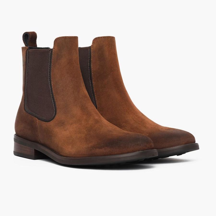 Stivaletti Chelsea Thursday Boots Duchess Scamosciate Donna Caffè | IT366AHK