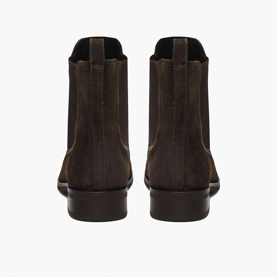 Stivaletti Chelsea Thursday Boots Duchess Scamosciate Donna Corallo Verde Oliva | IT369ILH