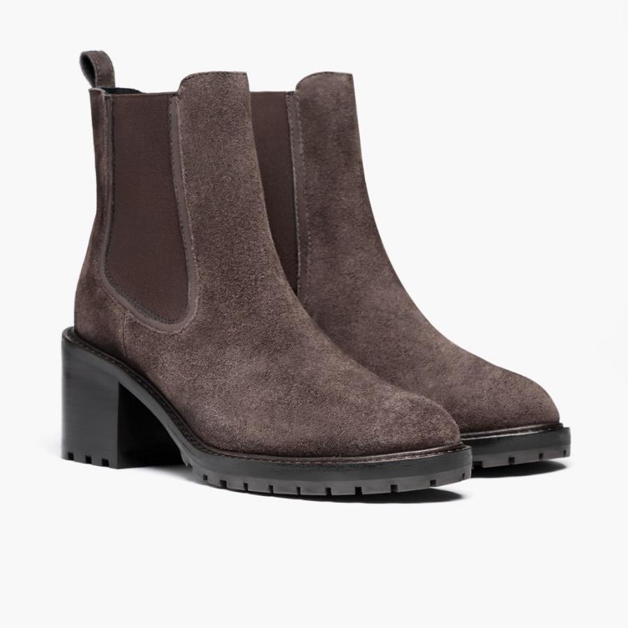 Stivaletti Chelsea Thursday Boots Knockout Scamosciate Donna Grigie | IT378NWY