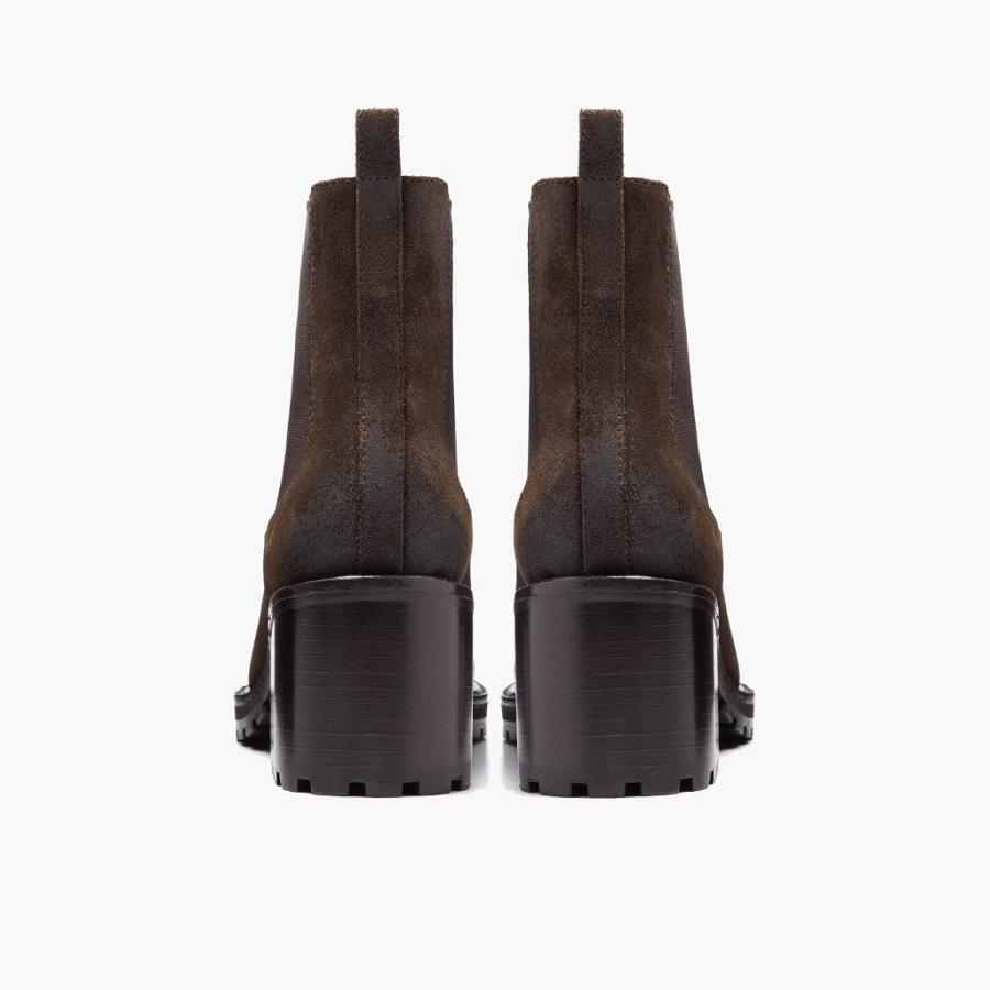 Stivaletti Chelsea Thursday Boots Knockout Scamosciate Donna Verde Oliva | IT380VRW