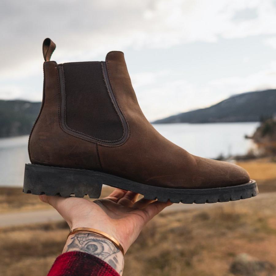 Stivaletti Chelsea Thursday Boots Legend Pelle Uomo Marroni | IT33YXF