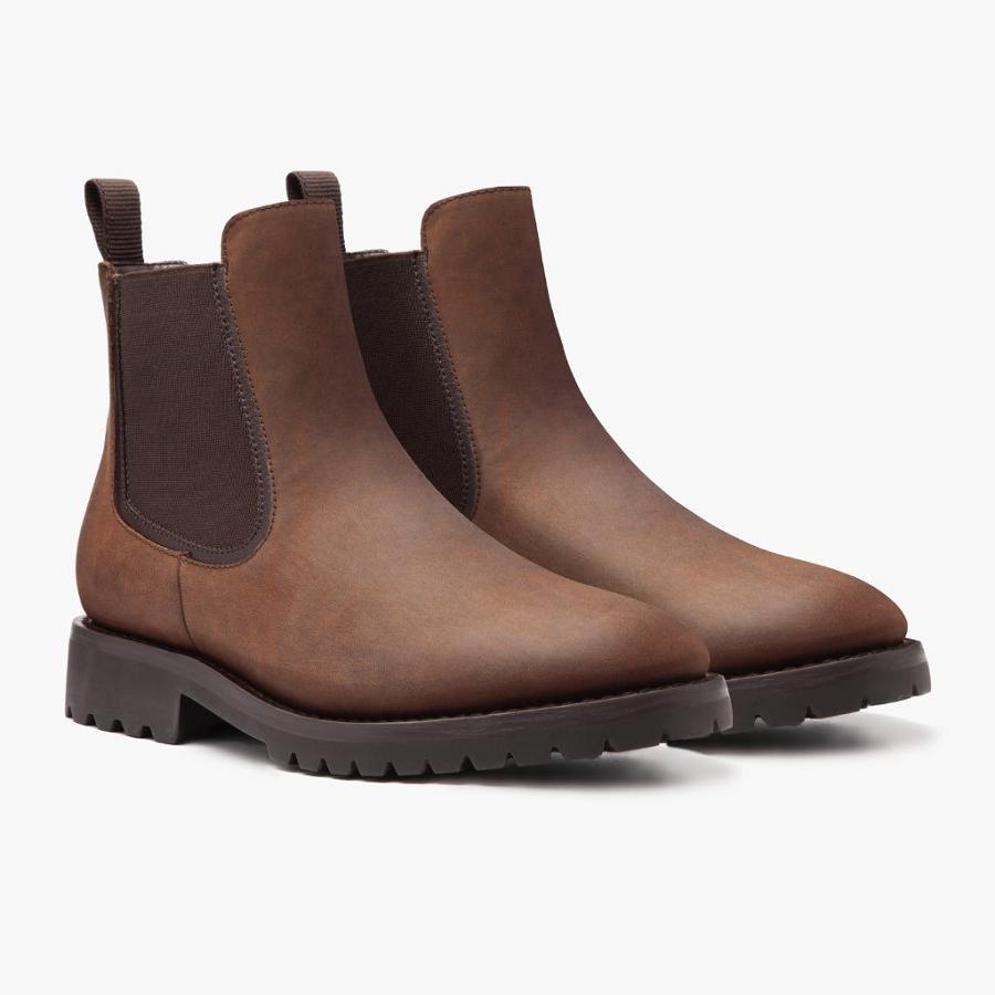 Stivaletti Chelsea Thursday Boots Legend Pelle Uomo Marroni | IT33YXF