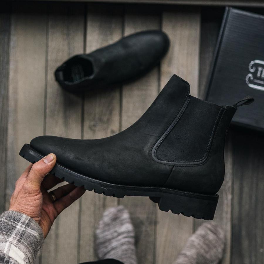 Stivaletti Chelsea Thursday Boots Legend Pelle Uomo Nere | IT35RVD