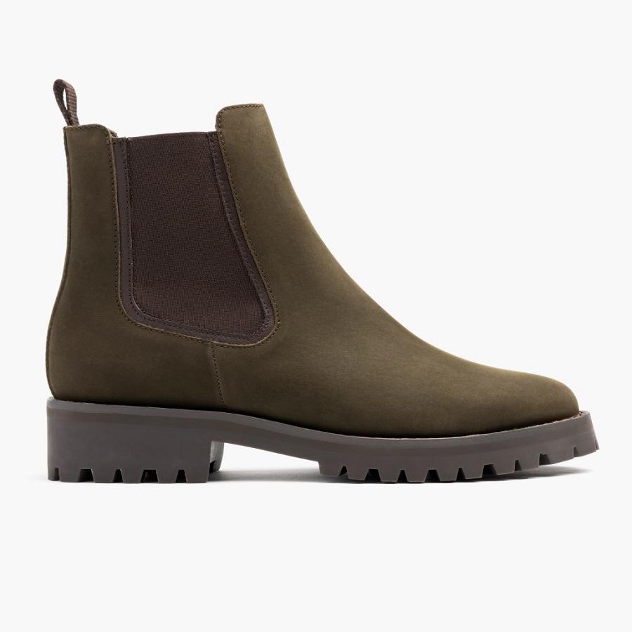 Stivaletti Chelsea Thursday Boots Legend Nubuck Donna Verde Oliva | IT394OKI