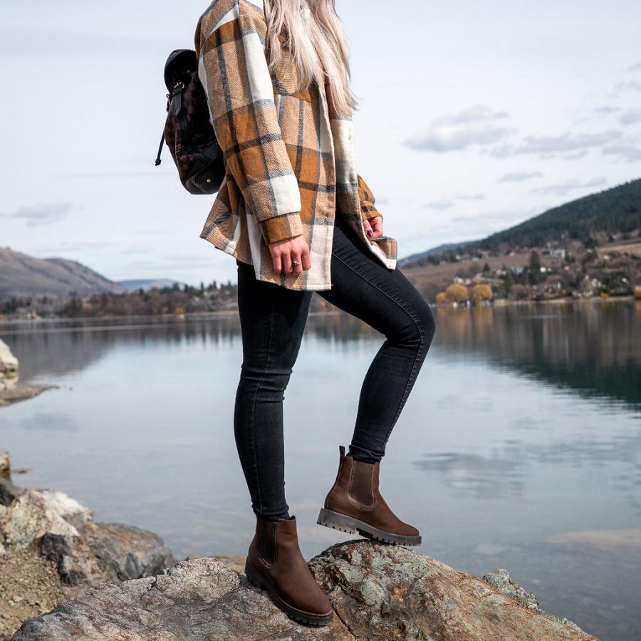 Stivaletti Chelsea Thursday Boots Legend Nubuck Donna Marroni | IT395ILH