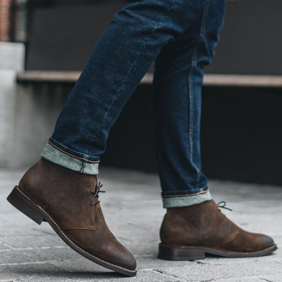 Stivali Chukka Thursday Boots Scout Scamosciate Uomo Caffè | IT61RVD