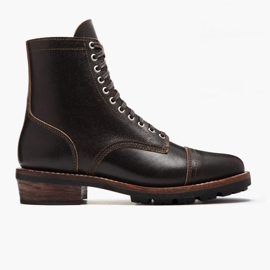 Stivali Stringati Thursday Boots Logger Pelle Uomo Caffè | IT100JPQ