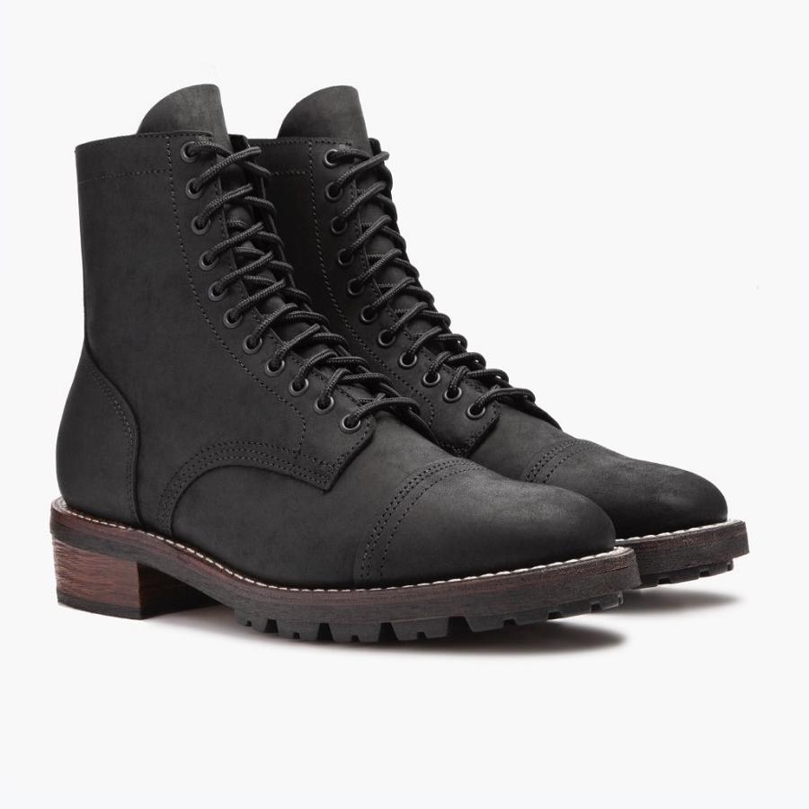 Stivali Stringati Thursday Boots Logger Pelle Uomo Nere | IT101HAP