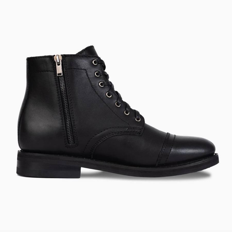 Stivali Stringati Thursday Boots Major Pelle Uomo Nere | IT102GSO