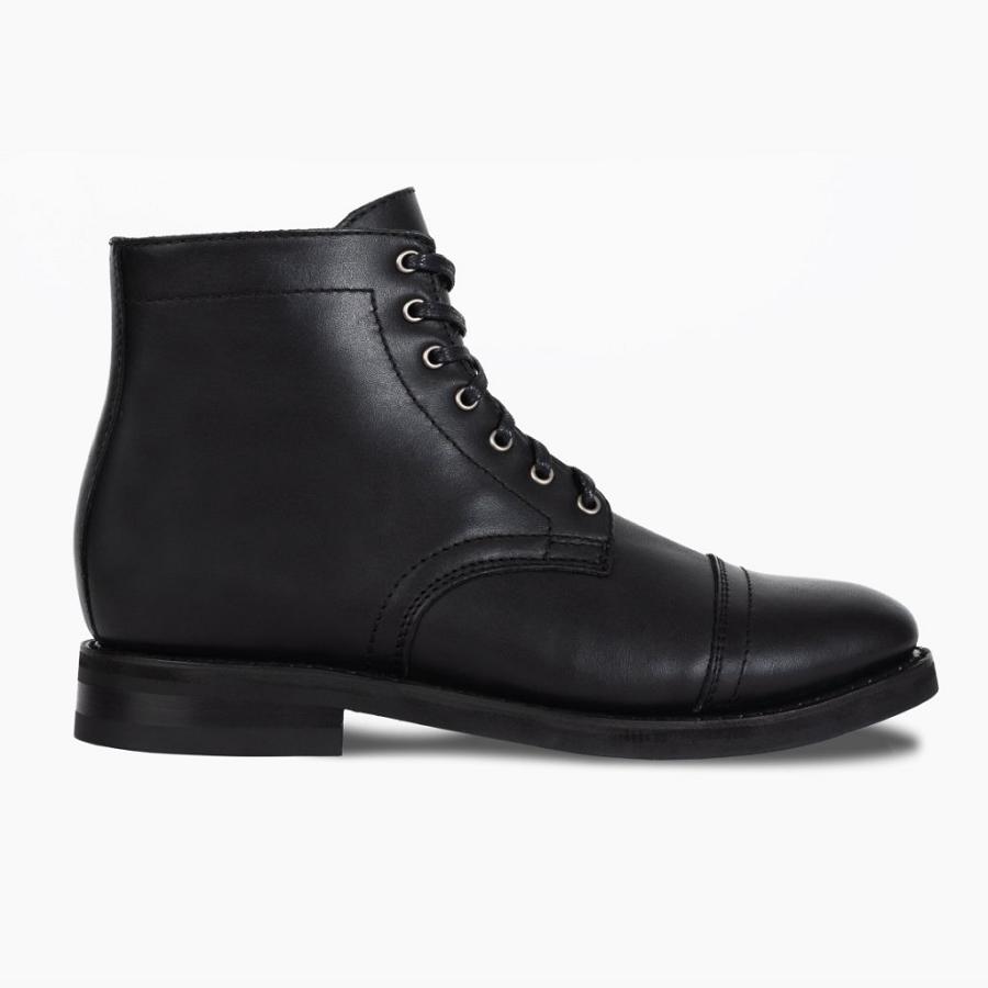 Stivali Stringati Thursday Boots Major Pelle Uomo Nere | IT102GSO