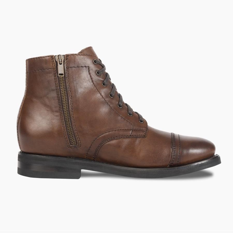 Stivali Stringati Thursday Boots Major Pelle Uomo Marroni | IT103FDN