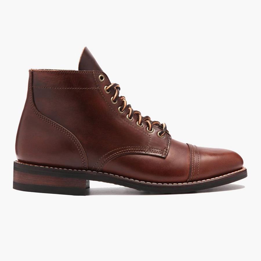 Stivali Stringati Thursday Boots Vanguard Pelle Uomo Bordeaux | IT131ITL