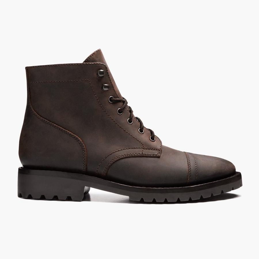 Stivali Thursday Boots Captain Pelle Classiche Rugged & Resilient Uomo Caffè | IT139RVD