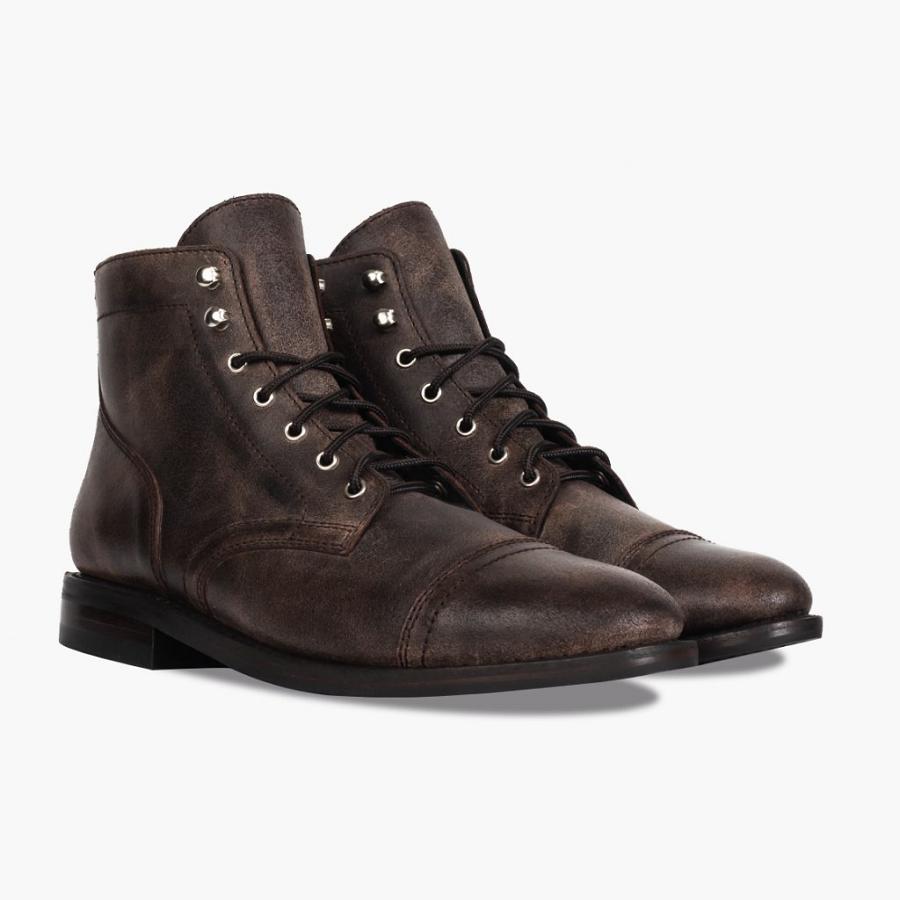 Stivali Thursday Boots Captain Pelle Classiche Rugged & Resilient Uomo Bordeaux | IT140EBC