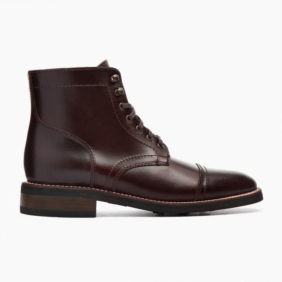 Stivali Thursday Boots Captain Pelle Rugged & Resilient Uomo Bordeaux | IT145BEX