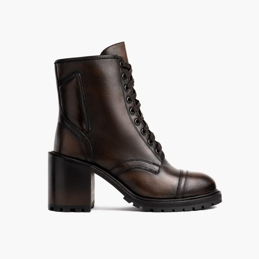 Stivali Thursday Boots Rebel Pelle Donna Nere Caffè | IT390DFM25