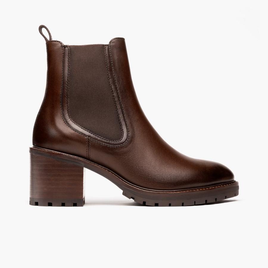 Tacchi Alti Thursday Boots Boots Knockout Pelle Donna Caffè | IT402QMA