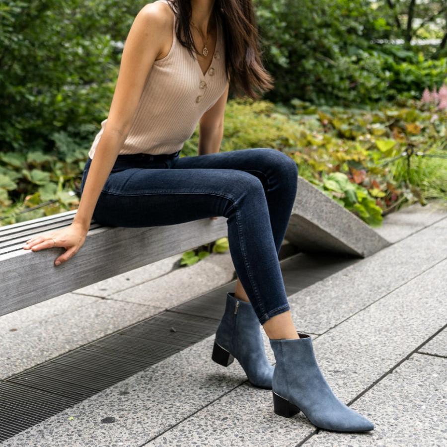 Tacchi Alti Thursday Boots Boots Luna Scamosciate Donna Blu | IT413HAP