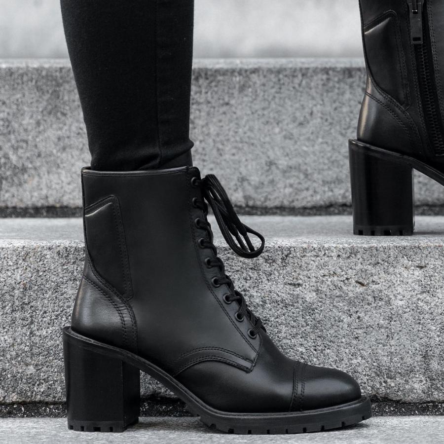 Tacchi Alti Thursday Boots Boots Rebel Pelle Donna Nere | IT415FDN