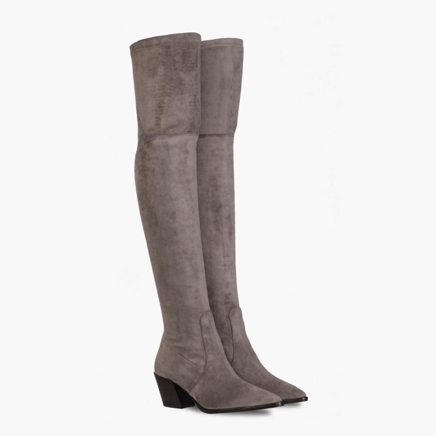 Tacchi Alti Thursday Boots Boots Tempest Scamosciate Donna Grigie | IT419PJJ