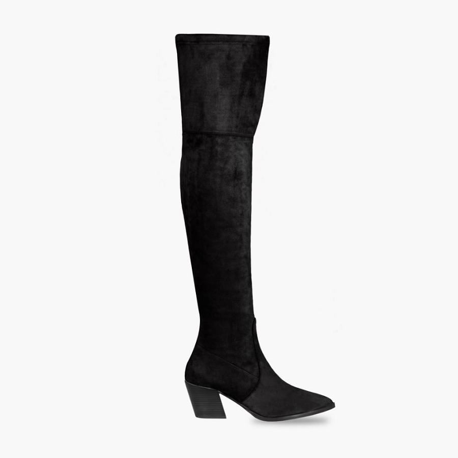 Tacchi Alti Thursday Boots Boots Tempest Scamosciate Donna Nere | IT420OKI