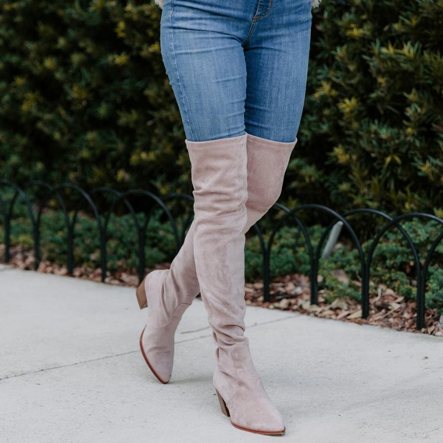 Tacchi Alti Thursday Boots Boots Tempest Scamosciate Donna Rosa Marroni | IT421ILH