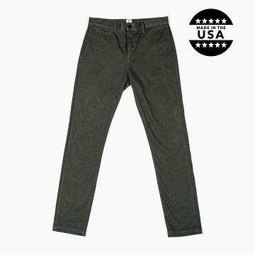 Pantaloni Thursday Boots Axe Slim Fit Chinos Cotone Uomo Verde Oliva | IT280LIS