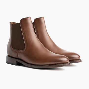 Stivaletti Chelsea Thursday Boots Cavalier Pelle Uomo Marroni | IT19ZUT