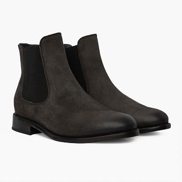 Stivaletti Chelsea Thursday Boots Cavalier Scamosciate Uomo Grigie | IT22JPQ