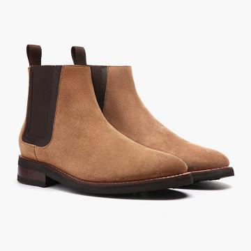 Stivaletti Chelsea Thursday Boots Duke Scamosciate Uomo Marroni | IT27ITL