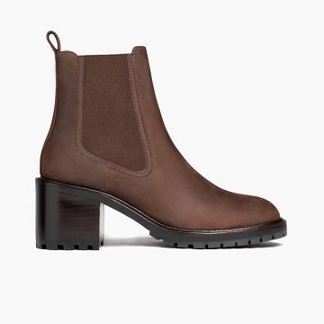 Stivaletti Chelsea Thursday Boots Knockout Pelle Donna Cioccolato | IT374EBC