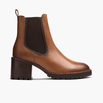 Stivaletti Chelsea Thursday Boots Knockout Pelle Donna Marroni | IT377MQZ