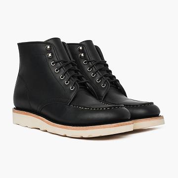 Stivali Stringati Thursday Boots Diplomat Pelle Uomo Nere | IT91MQZ