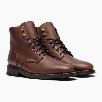 Stivali Stringati Thursday Boots President Pelle Uomo Marroni | IT107PJJ