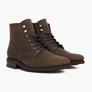 Stivali Stringati Thursday Boots President Pelle Uomo Caffè | IT108OKI